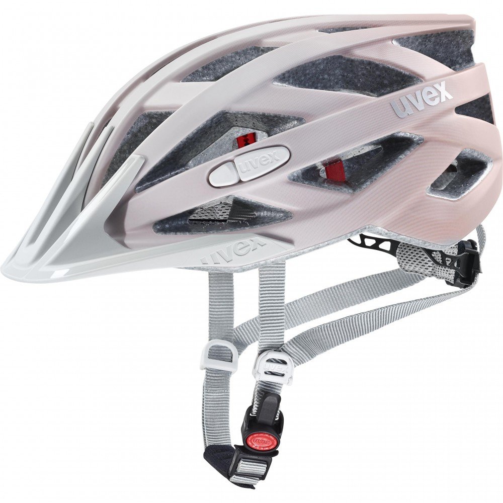 UVEX I-VO CC Kask rowerowy, szary/czerwony 52-57cm 2022 Kaski miejskie i trekkingowe S4104233415