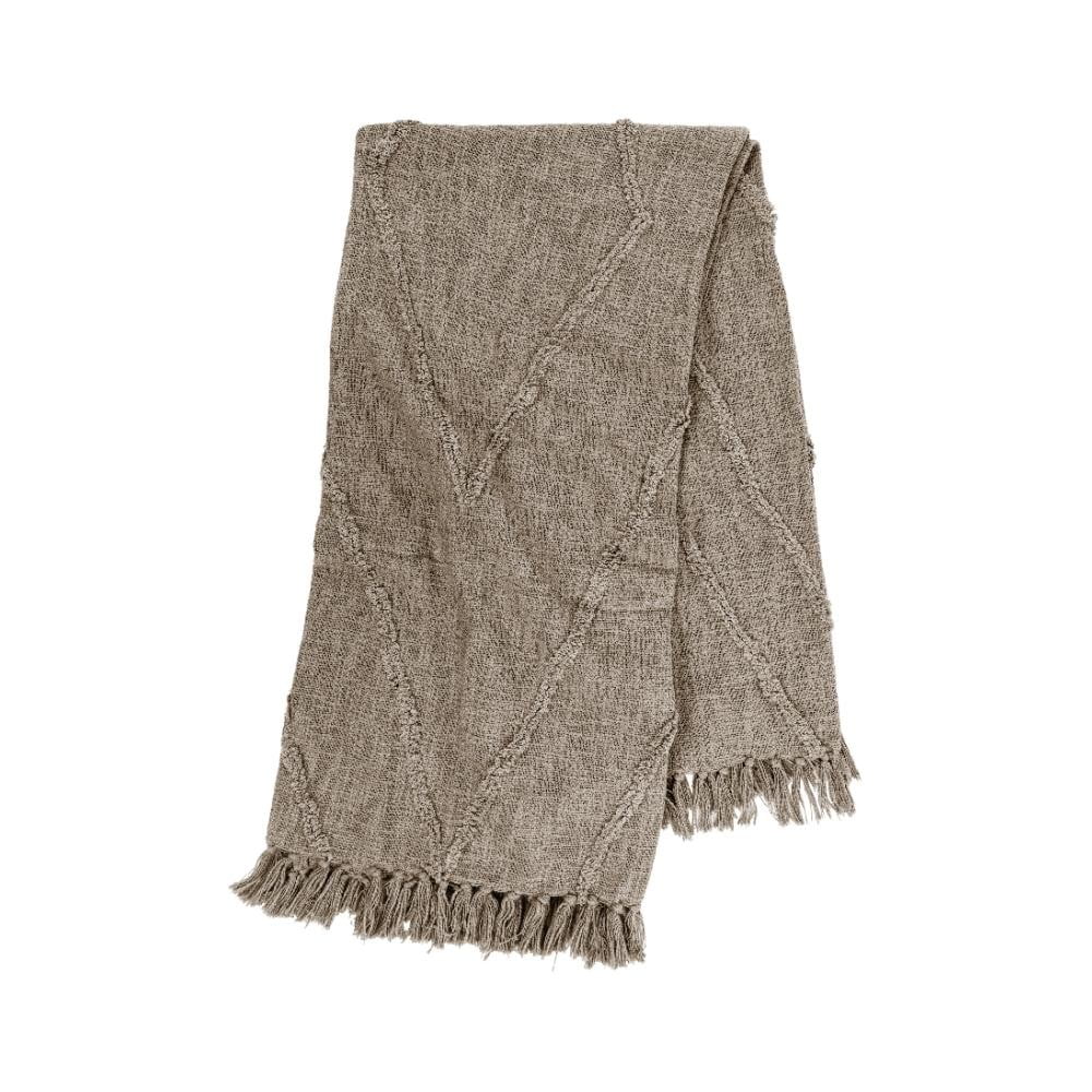 Jasnobrązowa bawełniana narzuta na łóżko dwuosobowe 250x260 cm Sahara – Tiseco Home Studio