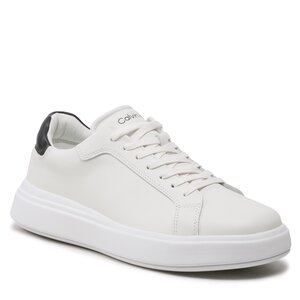 Sneakersy Calvin Klein Low Top Lace Up Lth HM0HM01016 White/Black 0K9