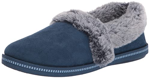 Skechers Damskie przytulne klapki z ogniskiem Team Toasty Kapcie, granatowe, 5,5 UK