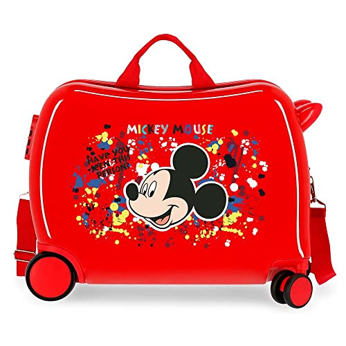Disney Mickey Colour Mayhem walizka dziecięca, czerwona, 50 x 38 x 20 cm, twardy plastik, z boku, 34 l, 1,8 kg, 4 bagaż podręczny