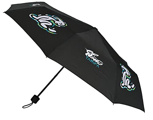 Safta EL BOYN Green Bali ręczny składany parasol, 8 paneli, metalowe pręty, wygodne i uniwersalne, jakość i wytrzymałość, 24-56 cm, materiał Poliester, Kolor Czarny, czarny, Estándar, zwykły