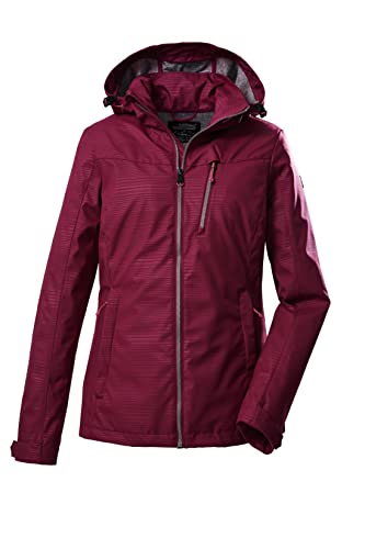 Killtec Damska kurtka softshell / kurtka outdoorowa z odpinanym kapturem KOS 91 WMN SFTSHLL JCKT; ciemnoróżowa, 34, 39141-000