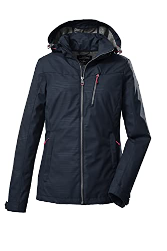 Killtec Damska kurtka softshell / kurtka outdoorowa z odpinanym kapturem KOS 91 WMN SFTSHLL JCKT; granatowa, 36, 39141-000