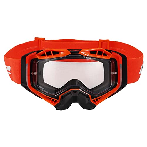 LS2, Gogle motocyklowe AURA (Przezroczysty wizjer) black HIV orange