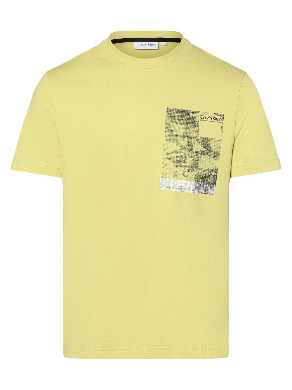 Calvin Klein - T-shirt męski, żółty|zielony