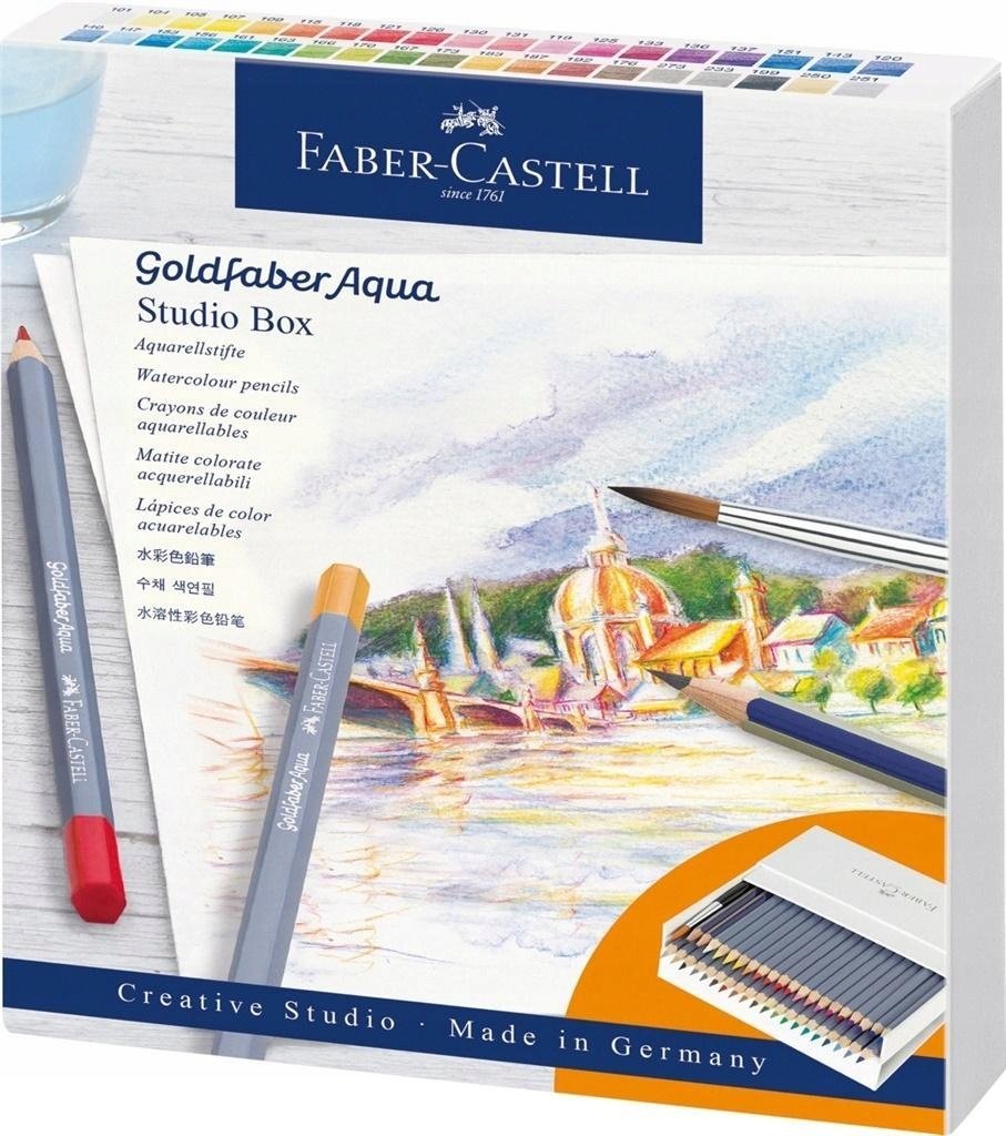 FABER CASTELL Kredki Goldfaber Aqua 38 kol. + 2 ołówki + pędzel - Faber Castell