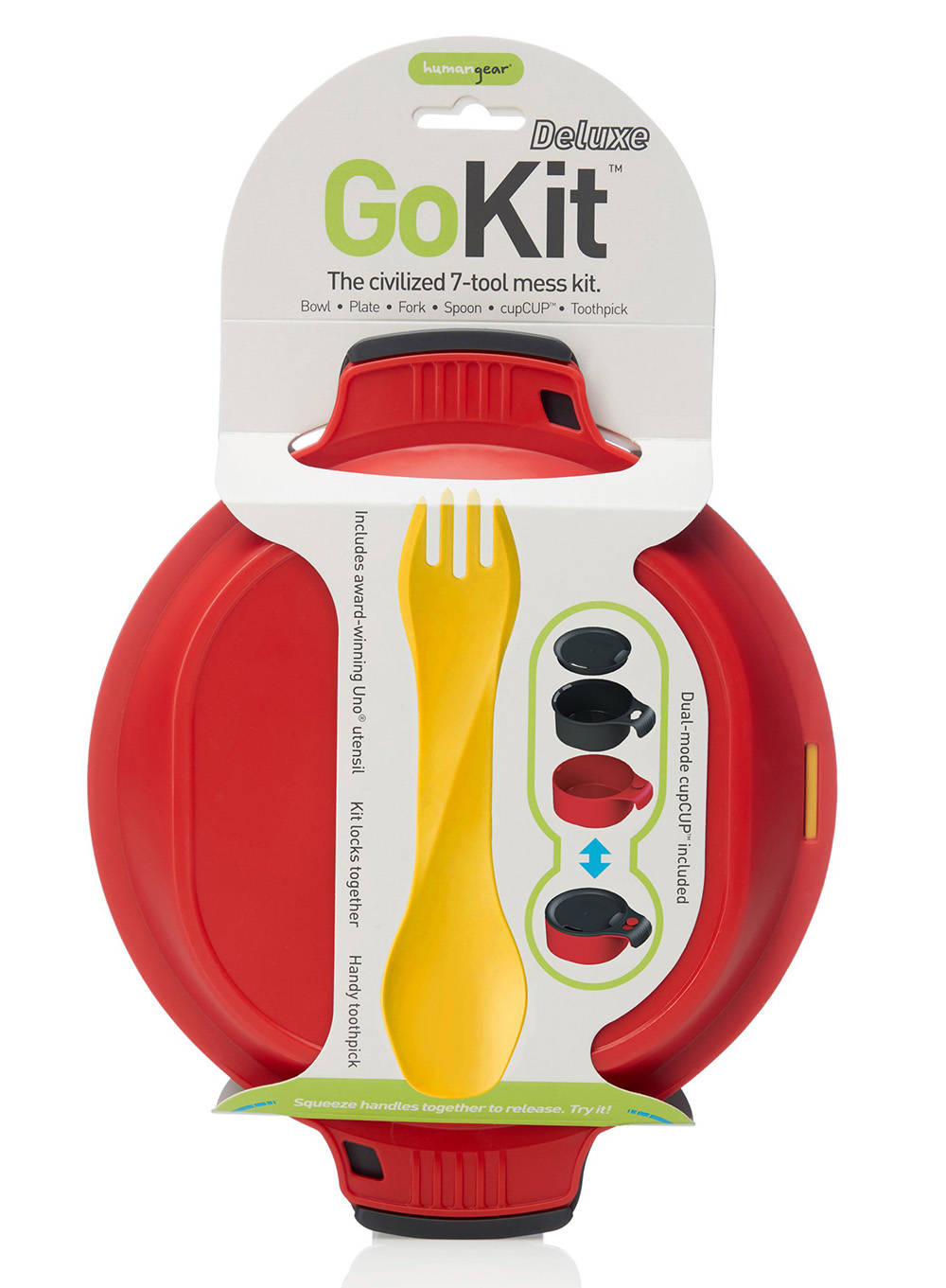 Zestaw turystyczny Humangear GoKit Deluxe (7 tool) - charcoal / red