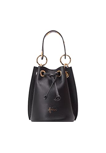 faina Torba typu bucket bag ze skóry damska 25926148, czarny, jeden rozmiar