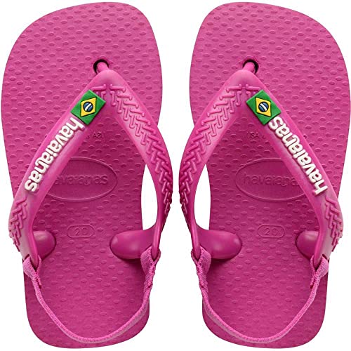 Havaianas Unisex Baby Brasil Logo Ii GumRose klapki japonki, guma różowa/guma różowa, 6 UK dziecko, Guma różana guma