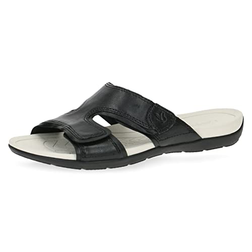 CAPRICE Klapki damskie 9-9-27107-20 płaskie, Czarna papka, 39 eu