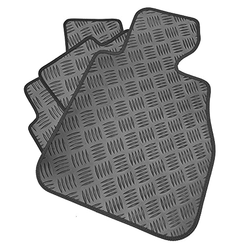 Zestaw gumowych dywaników samochodowych kompatybilny / zamiennik dla Land Rover Discovery 3 (lata 2004-2009) dopasowane maty, wytrzymałe, wodoodporne, antypoślizgowe