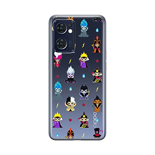 ERT GROUP etui na telefon Oppo RENO 7 5G, case oryginalny i oficjalnie licencjonowany przez Disney, wzór Disney Villains 007, optymalnie dopasowane, plecki z TPU częściowo przeźroczyste