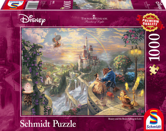 Schmidt Spiele Spiele, Thomas Kinkade, puzzle Piękna i Bestia (Disney)