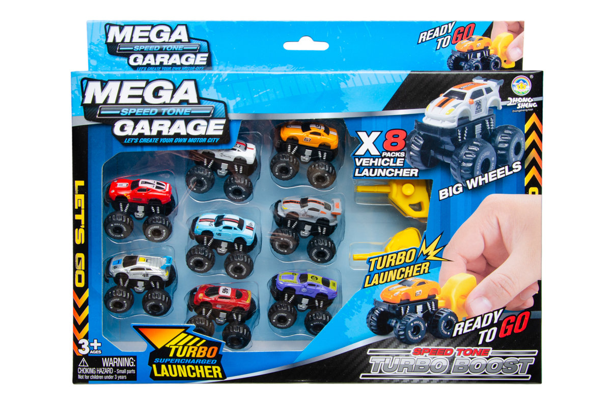 Kemis, Zestaw samochodzików z mechanizmem napędzającym, 8 szt.