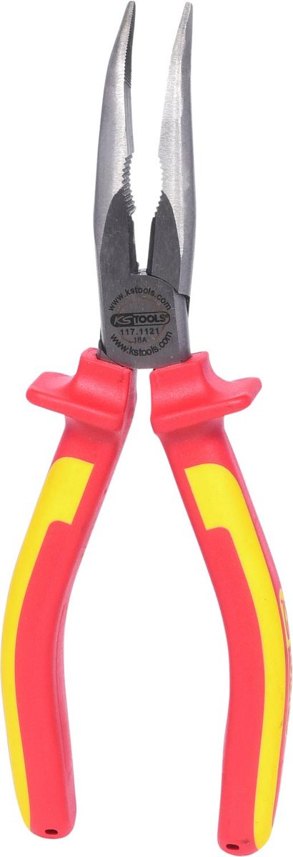 KS TOOLS ERGOTORQUE VDE Szczypce plasko-okragle, zagiete, 205mm