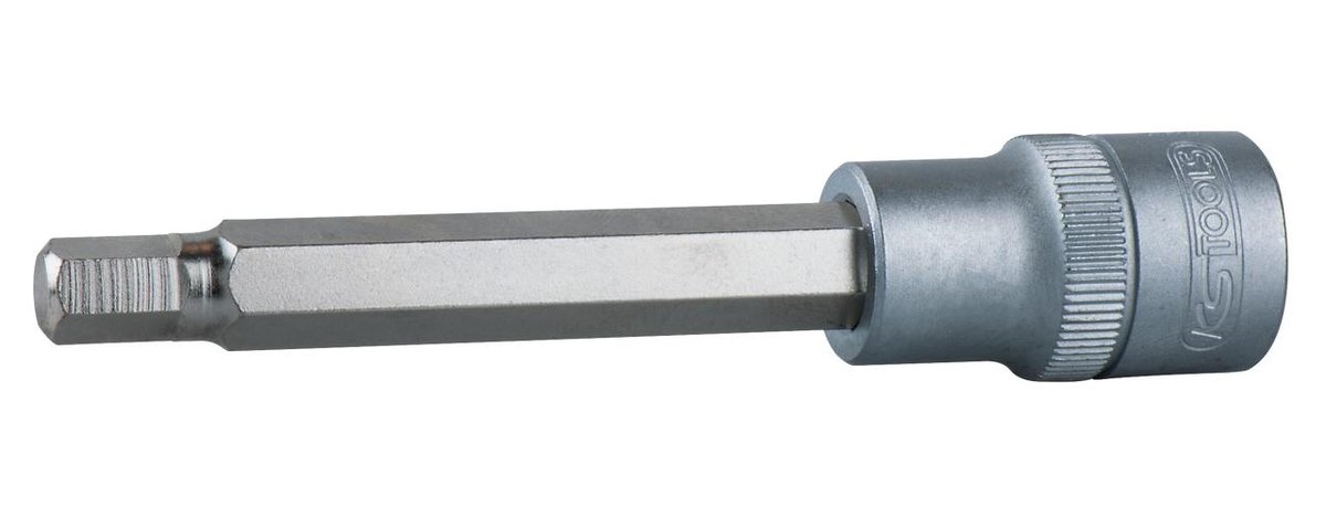KS Tools 911.1328 1/2 cala nasadka na bity do śrub z łbem walcowym z gniazdem sześciokątnym klucz nasadowy, długie, 8 MM 4042146046074