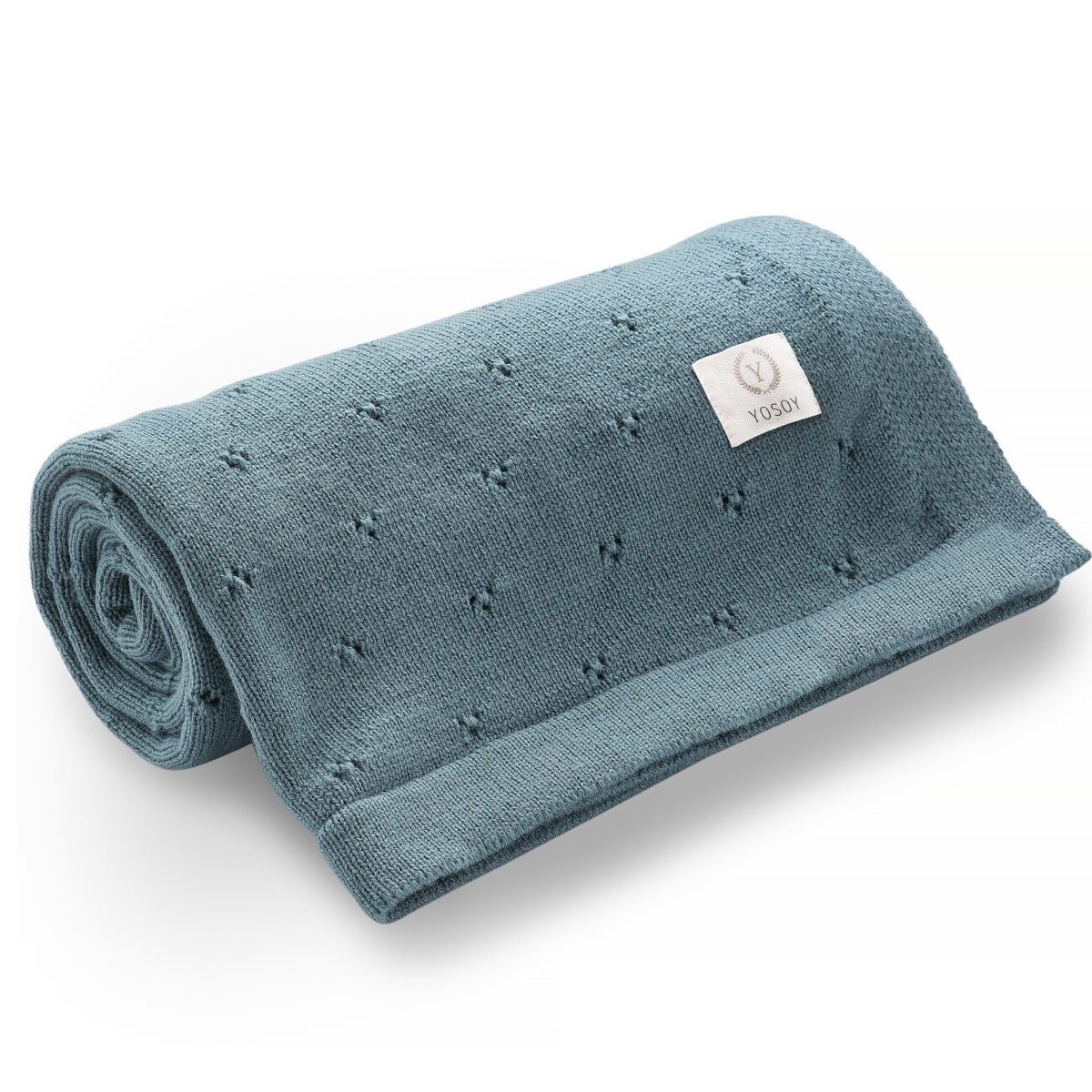 YOSOY Yosoy - Koc dziany 100% merino wool JERSEY krem melanż 71035-uniw
