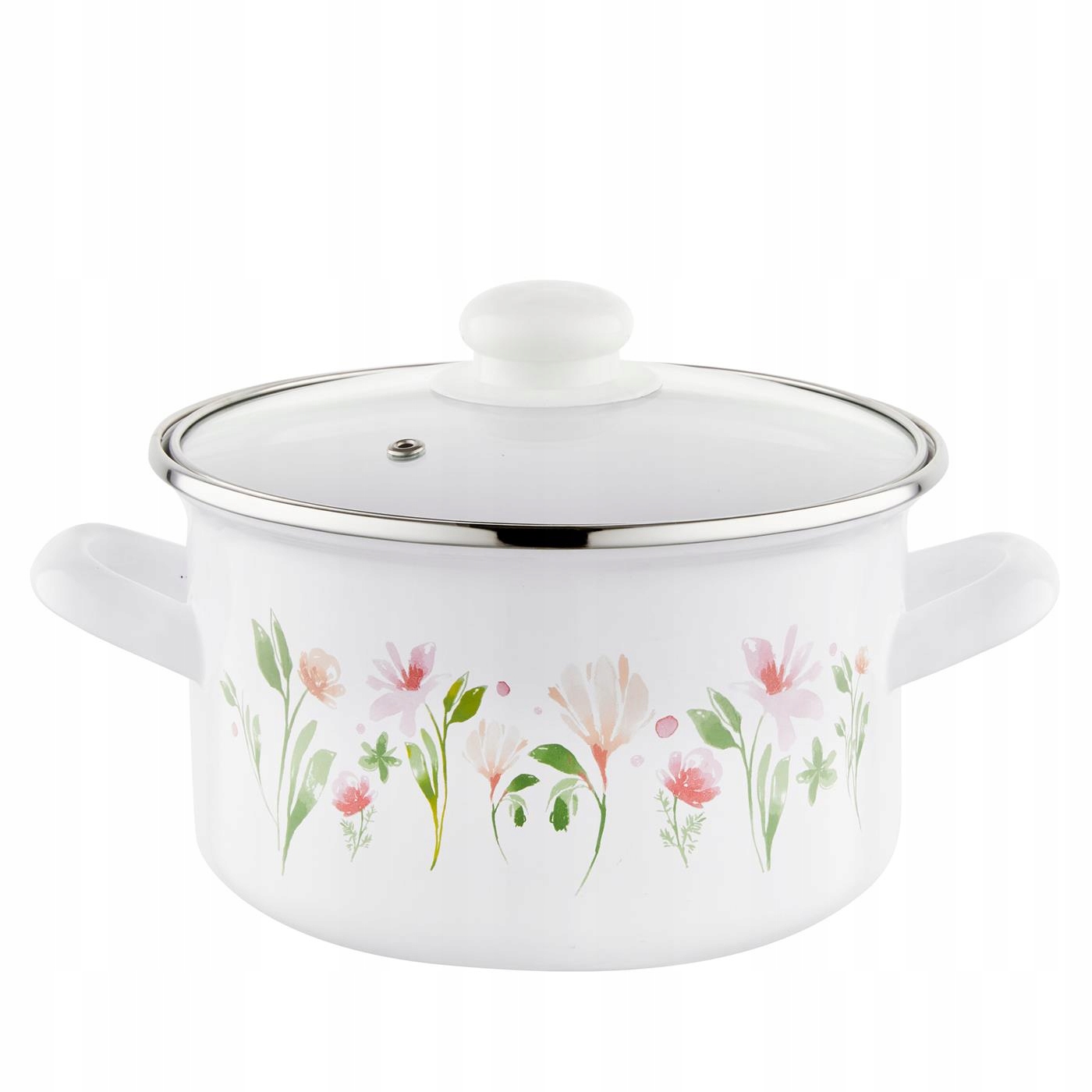 Garnek emaliowany Emalia Polska Pleszew Spring 18 cm 2,6 l
