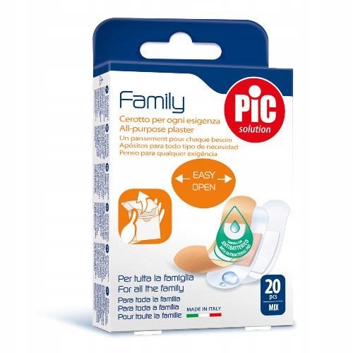 PiC Family, plastry, antybakteryjne, mix, 20 szt.