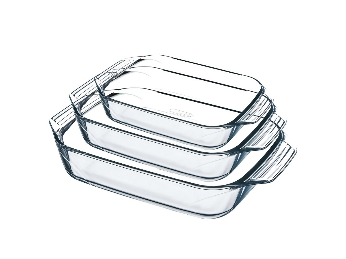 Pyrex zestaw naczyń do piekarnika szklany przezroczysty 3 szt twm_552148