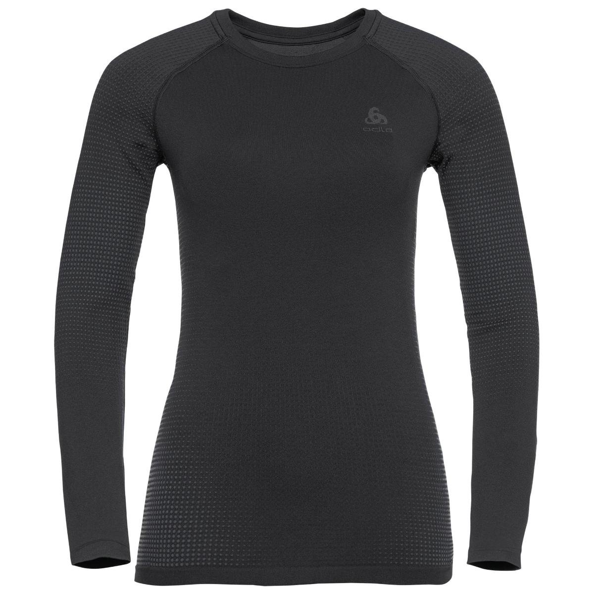 Odlo Performance Warm Plus Top Crew Neck L/S Women, czarny XS 2021 Koszulki bazowe termiczne i narciarskie 196191-60212-XS