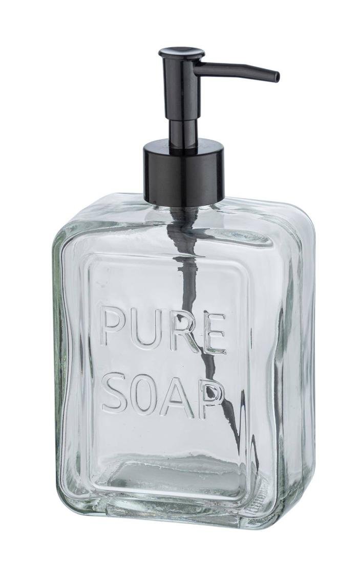 Wenko Dozownik do mydła w płynie PURE przezroczyste szkło 550 ml 24714100