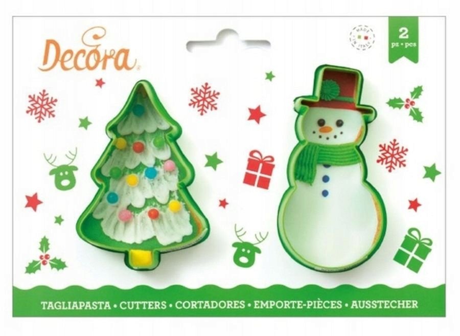 Foremki Plastikowe Bałwanek I Choinka 2Szt. Decora