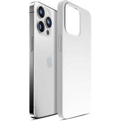 3mk Hardy Silicone Mag Case do iPhone 14 Pro biały