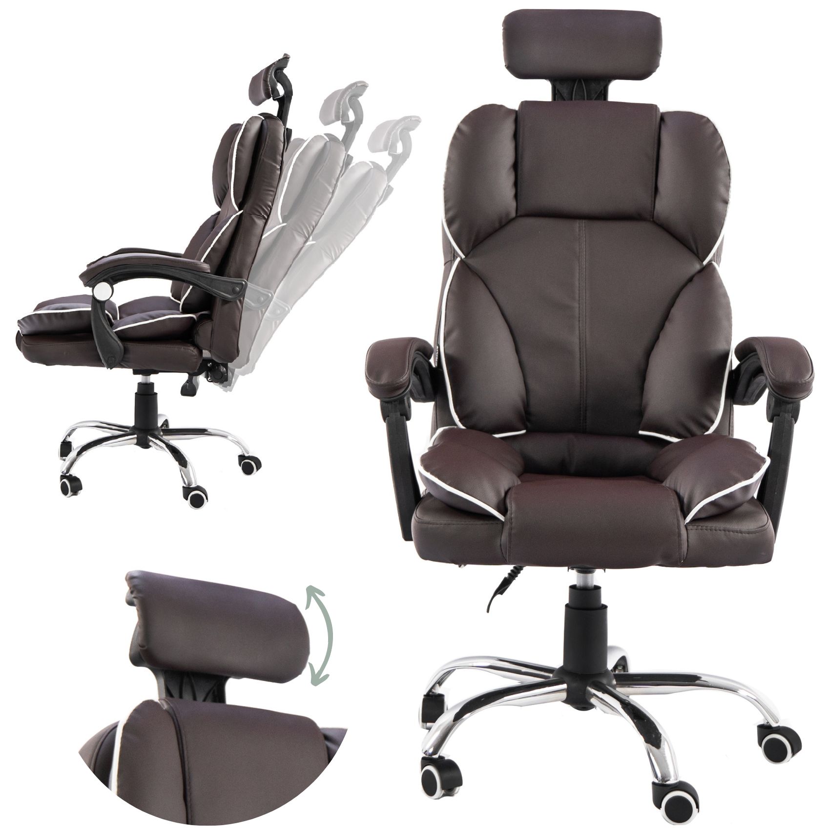 Fotel biurowy Artnico Seli 1.0 ciemny brąz