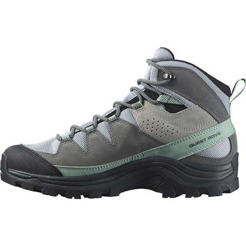 Salomon Damskie buty trekkingowe Quest Rove Gore-TEX Hiking Shoe, Quarry/Quiet Shade/Black, 42 2/3 EU, Quarry Quiet Shade Black, 42 2/3 EU