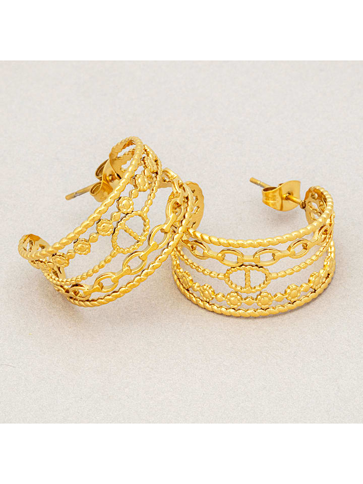 LA CHIQUITA Pozłacane kolczyki-półkreole