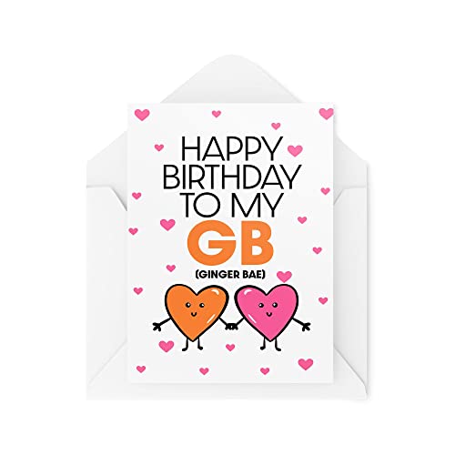 Śmieszne kartki urodzinowe - Ginger Bae - Dla niej dla niego ruda chłopaka karty zabawna karta dziewczyny - CBH1611