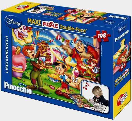 Lisciani Giochi Lisciani, Pinokio, puzzle dwustronne maxi