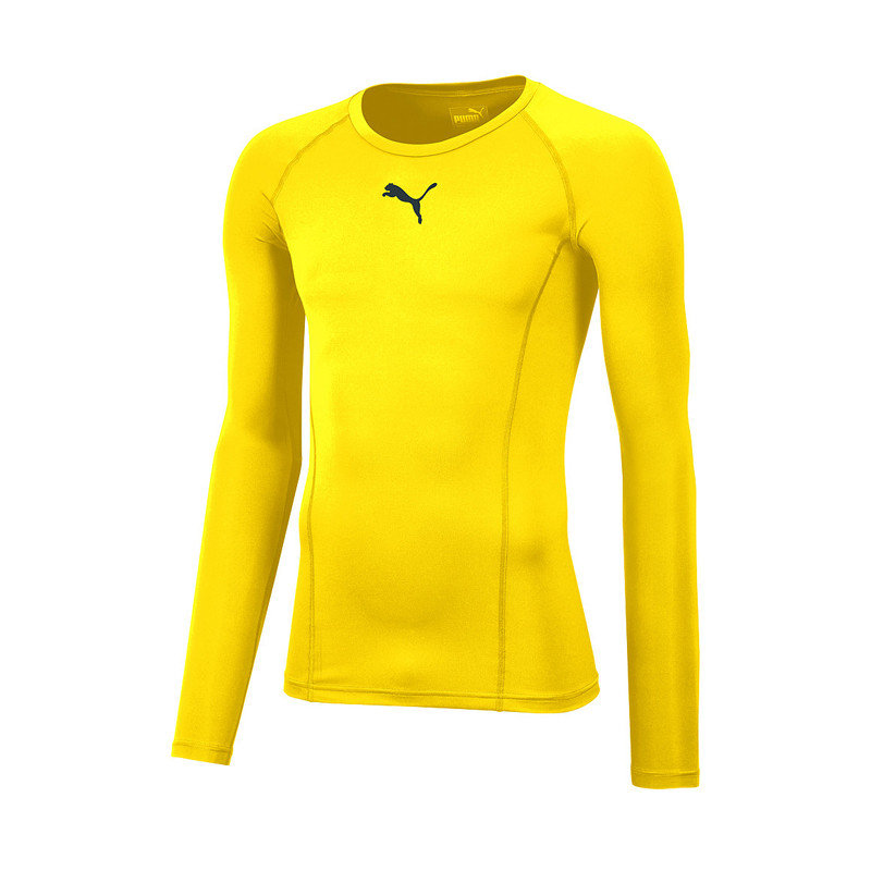 Puma męska ligi Base Layer Tee LS Shirt, żółty, s 655920 06