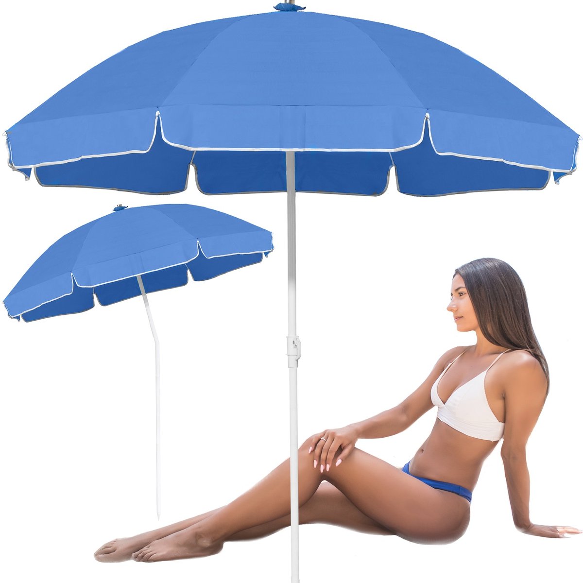 Duży Parasol Balkonowy Ogrodowy Składany UV 190cm MALATEC