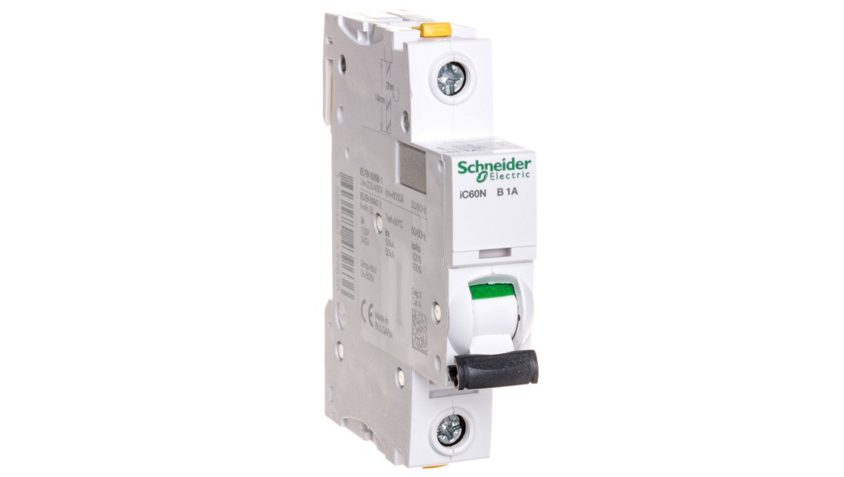 Schneider Electric Wyłącznik nadprądowy iC60N 1P B1 6kA A9F03101
