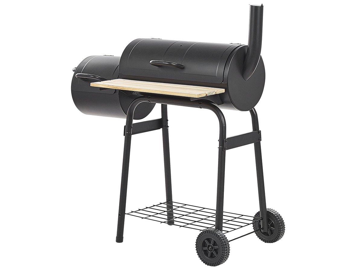Grill Węglowy Z Wędzarnią Czarny Satah