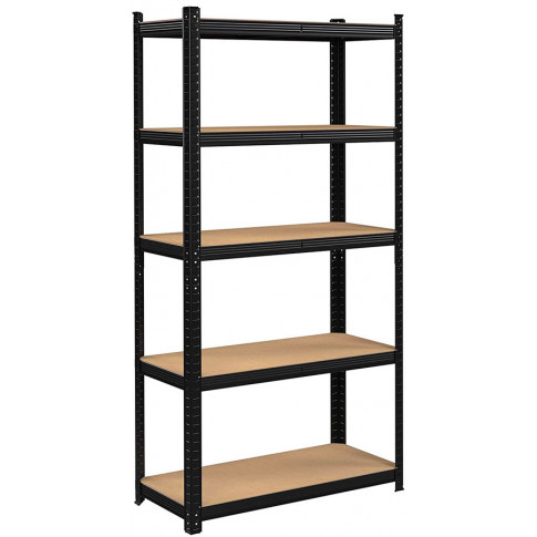 Czarny metalowy regał do piwnicy P4-K30