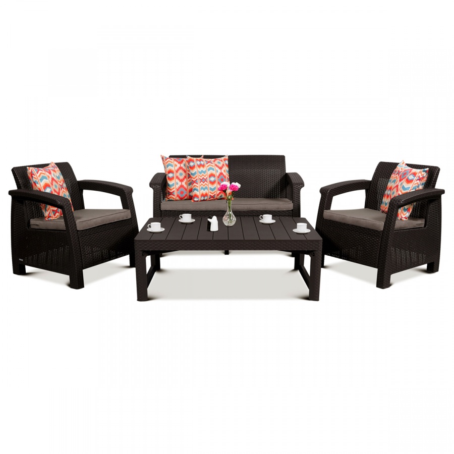 Zestaw Corfu 2-Set  LYON : Kolor - brąz/taupe kod: BK-004722