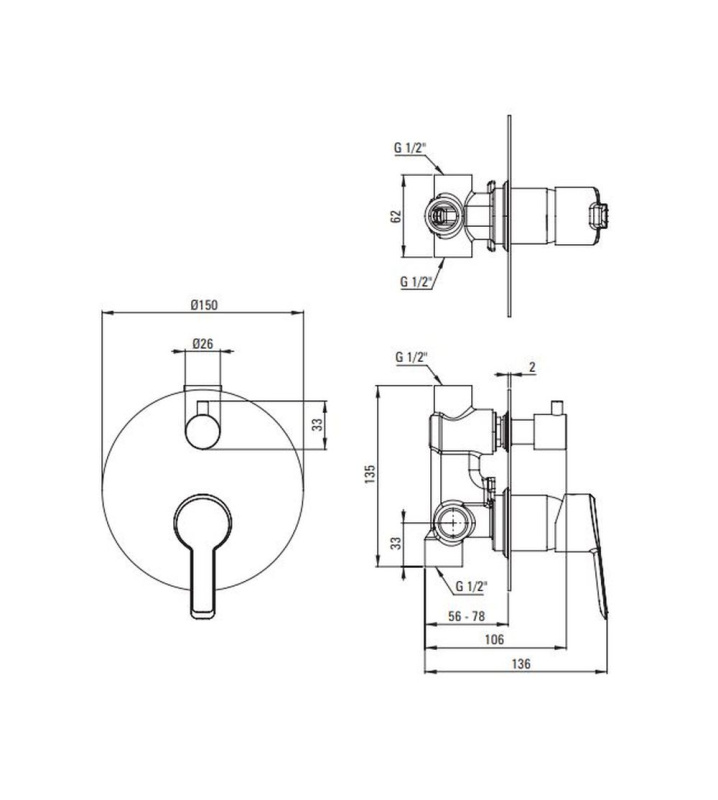 Deante Arnika Zestaw wannowo-prysznicowy podtynkowy titanium NACD9QA - odbiór osobisty: Kraków, Warszawa