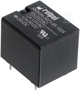 Przekaźnik miniaturowy RM50N-3021-85-1012 elektromagnetyczny do obwodu drukowanego (sugar cube relays), wysokość 15,3mm