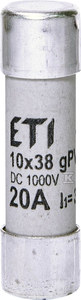 Wkładka cylindryczna PV topikowa CH10x38 gPV 20A/1000V DC 002625085 ETI