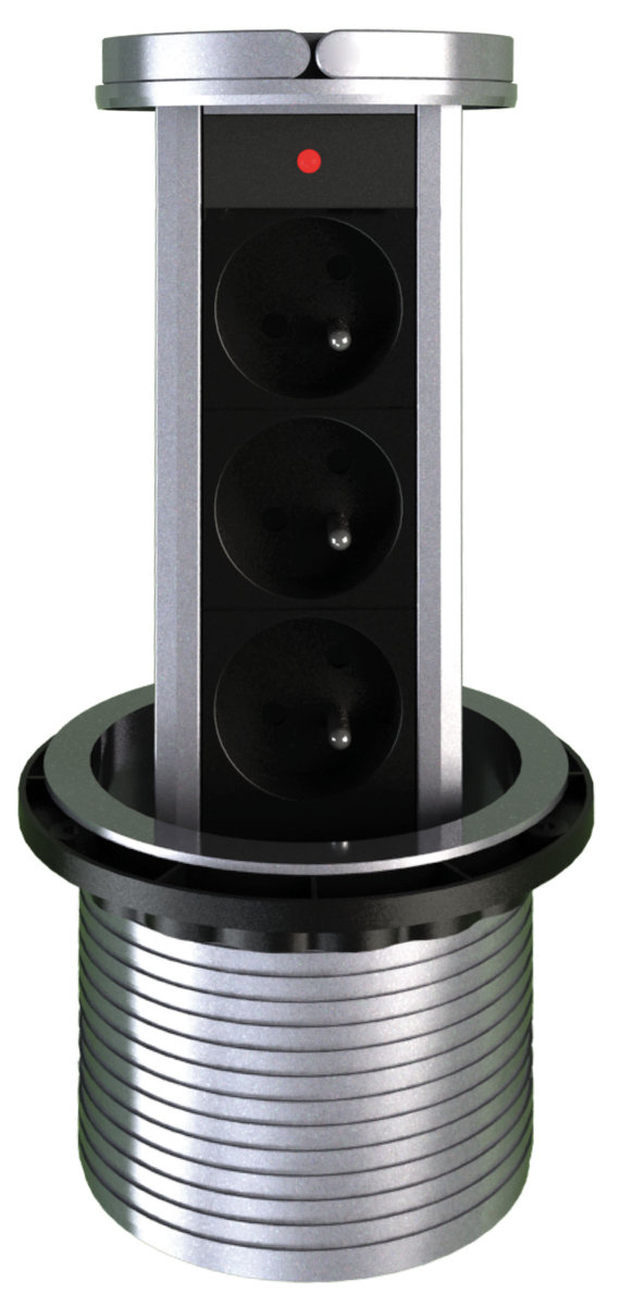 Inotech zenitech 3-listwa zasilająca 16 A 2P + T, składany, ho5vvf 3G1, przewód 1,60 m 190453