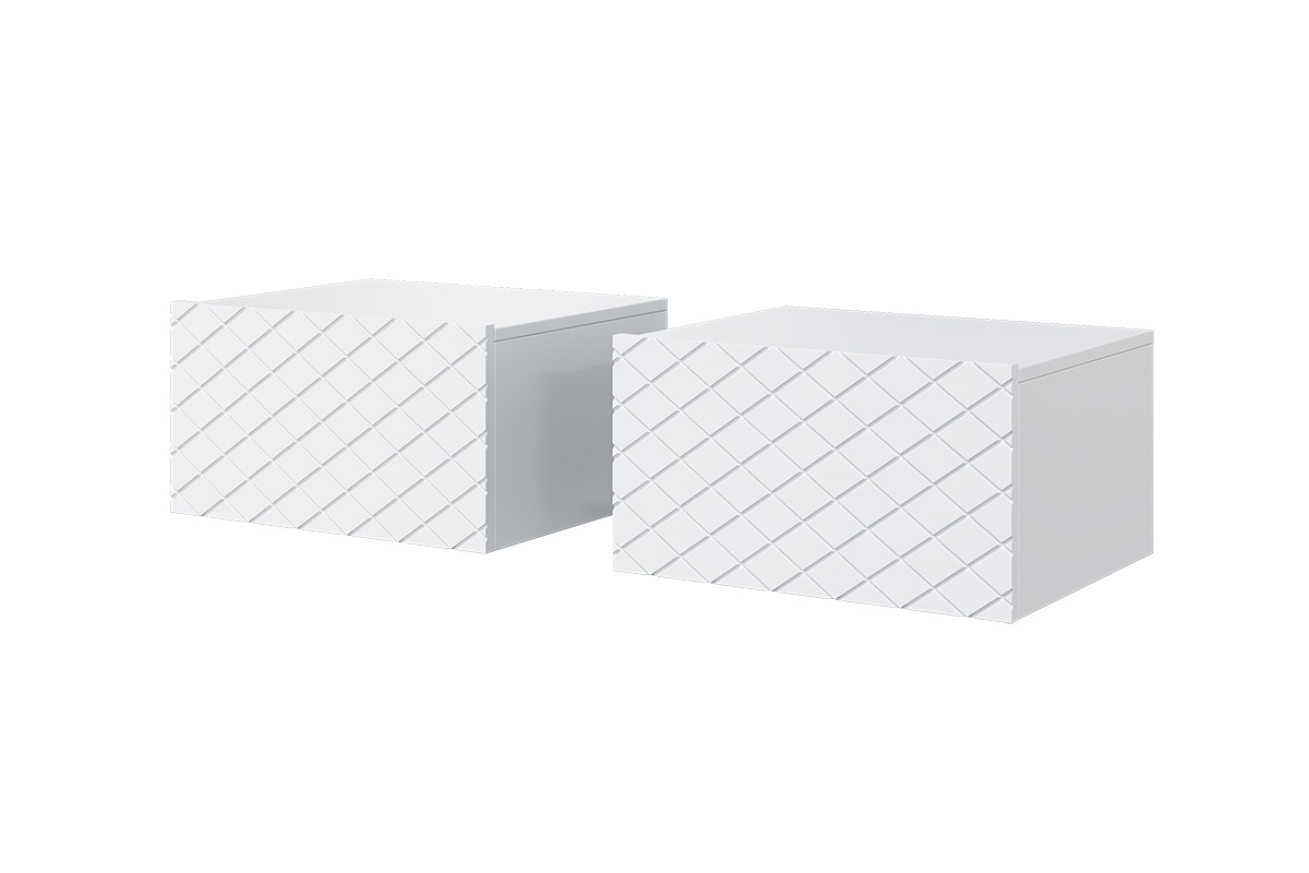 Zestaw wiszących szafek nocnych Scalia 50 1SZ 2 szt. - biały mat