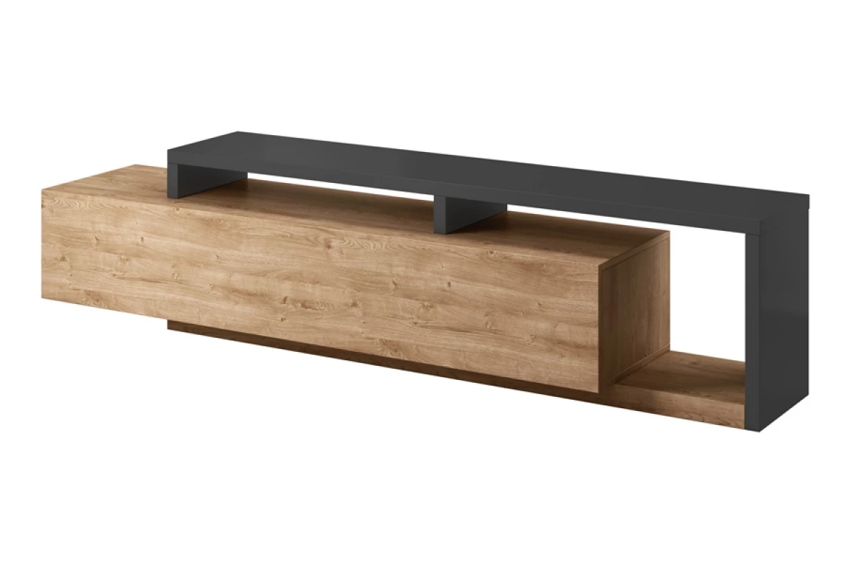 Szafka RTV Bota 40 - antracyt / dąb ribbec