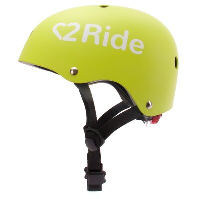 Kask rowerowy SUN BABY Tracker Love 2 Ride Limonkowy dla Dzieci (rozmiar S)