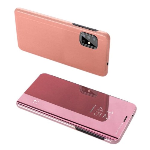 Samsung Hurtel Clear View Case futerał etui z klapką Galaxy S20 FE 5G różowy - Różowy