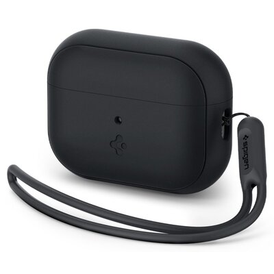 Etui ochronne na słuchawki Spigen Silicone Fit Strap do Apple AirPods Pro 1/2 czarny/black ACS05479