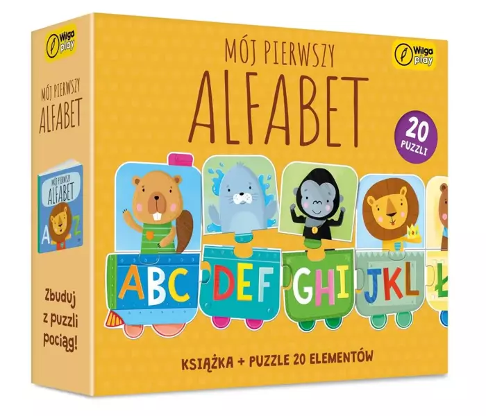 Książka i puzzle Mój pierwszy alfabet 20 elementów - Wilga Play